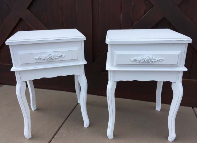 2 Shabby Chic Accent Tables